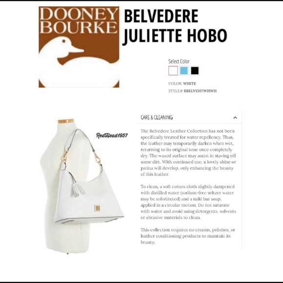❤️ Dooney & Bourke White Juliette Hobo NWT! - Picture 16 of 16